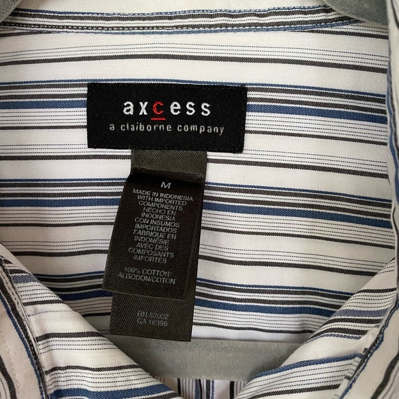 Axcess a claiborne company striped butten up shirt - Picture 3 of 5